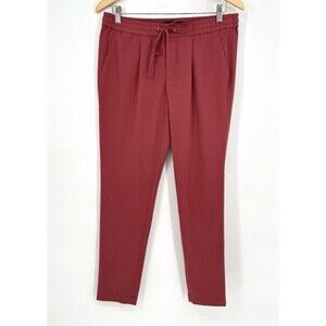 Banana Republic Suit Pants Women's Santa Fe Red Size X Small Pull On‎ Drawstring